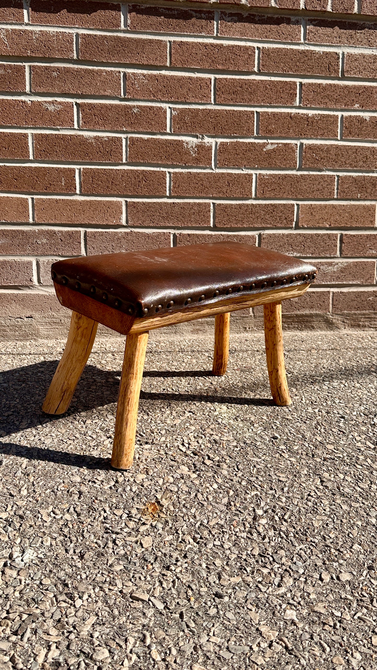 Rustic Wooden Footstool