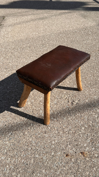 Rustic Wooden Footstool