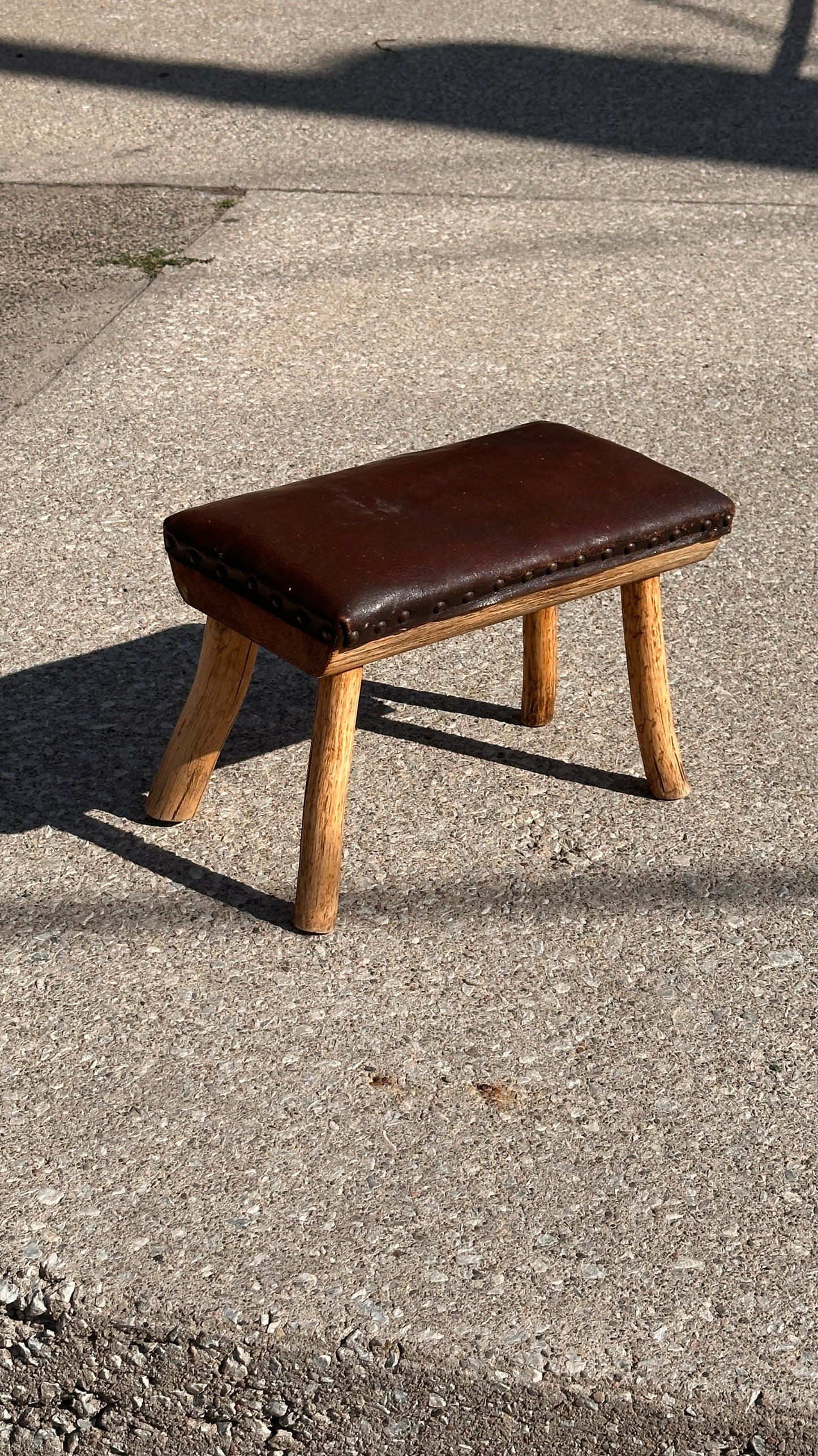 Rustic Wooden Footstool