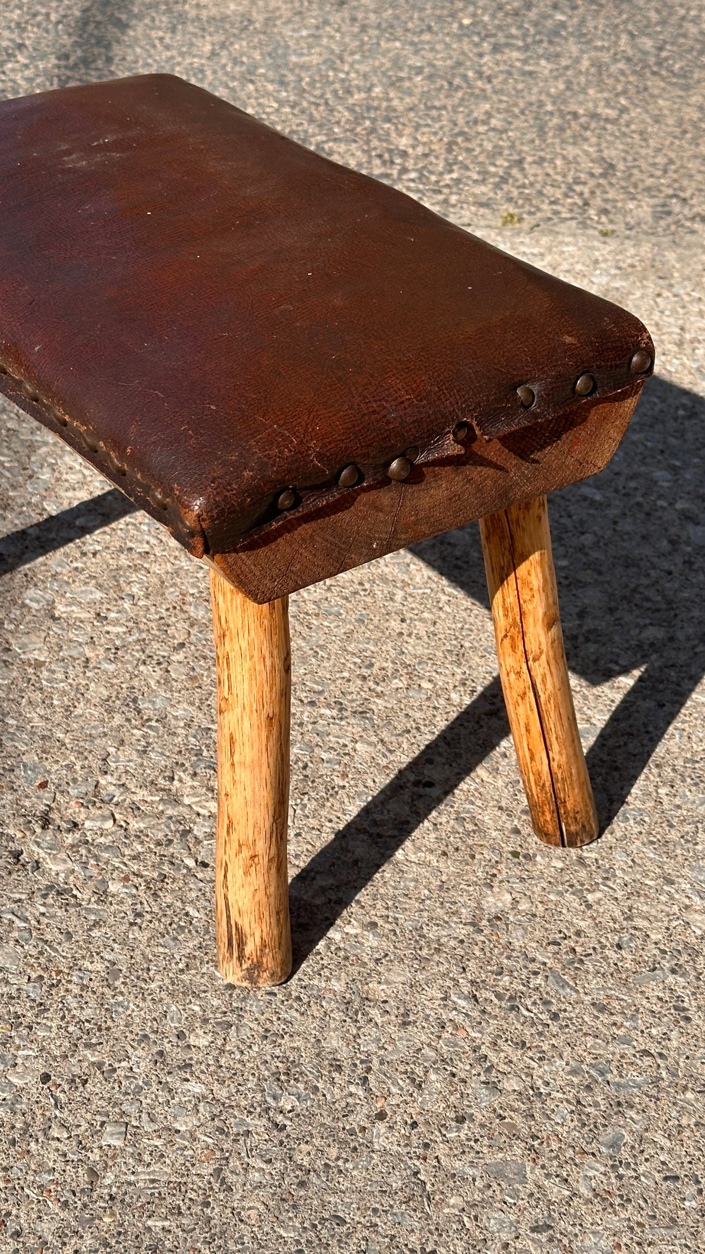 Rustic Wooden Footstool