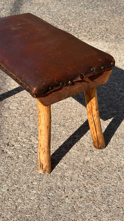 Rustic Wooden Footstool
