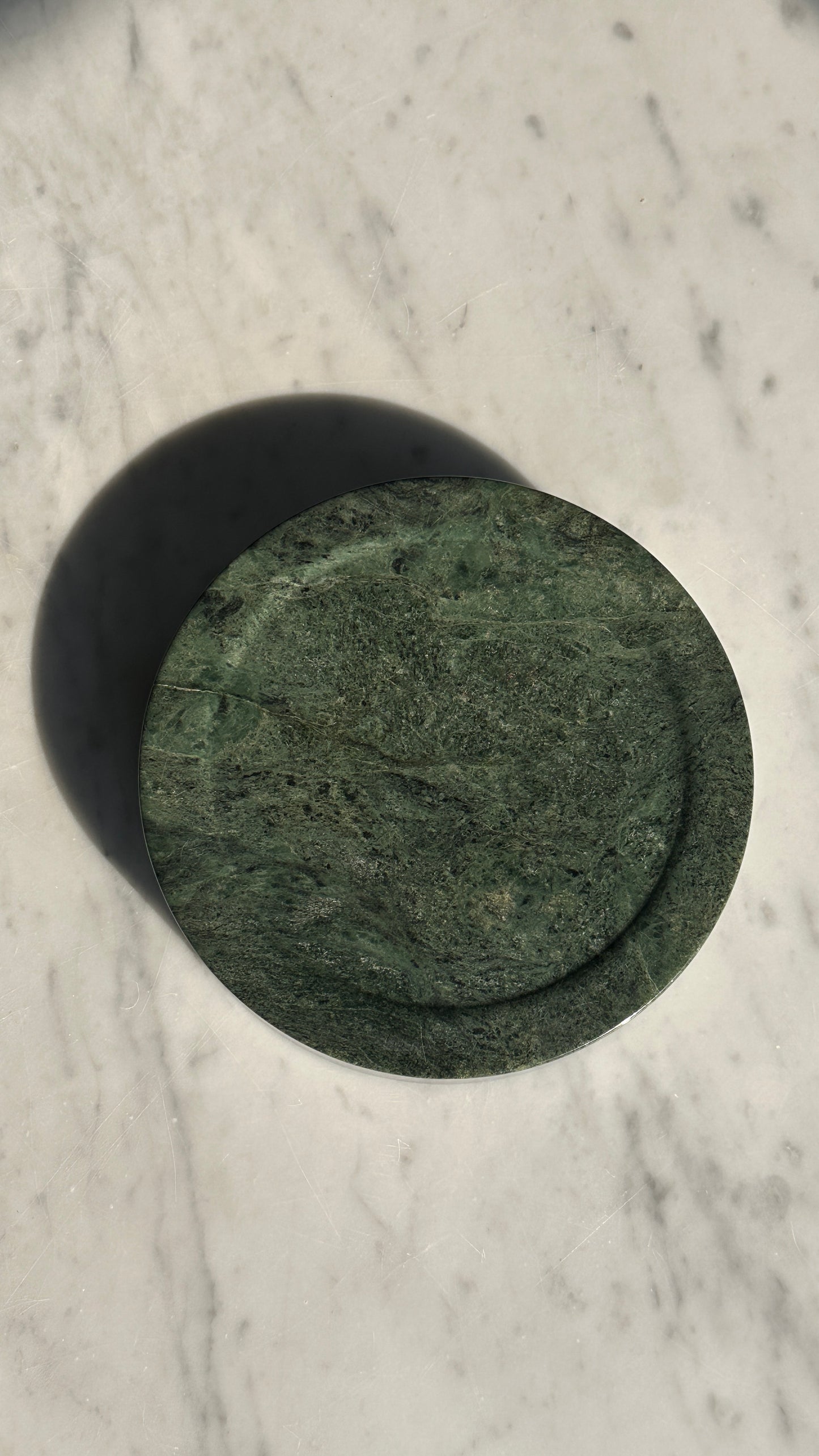 Vintage Green Marble Ashtray and Matching Cigarette Holder