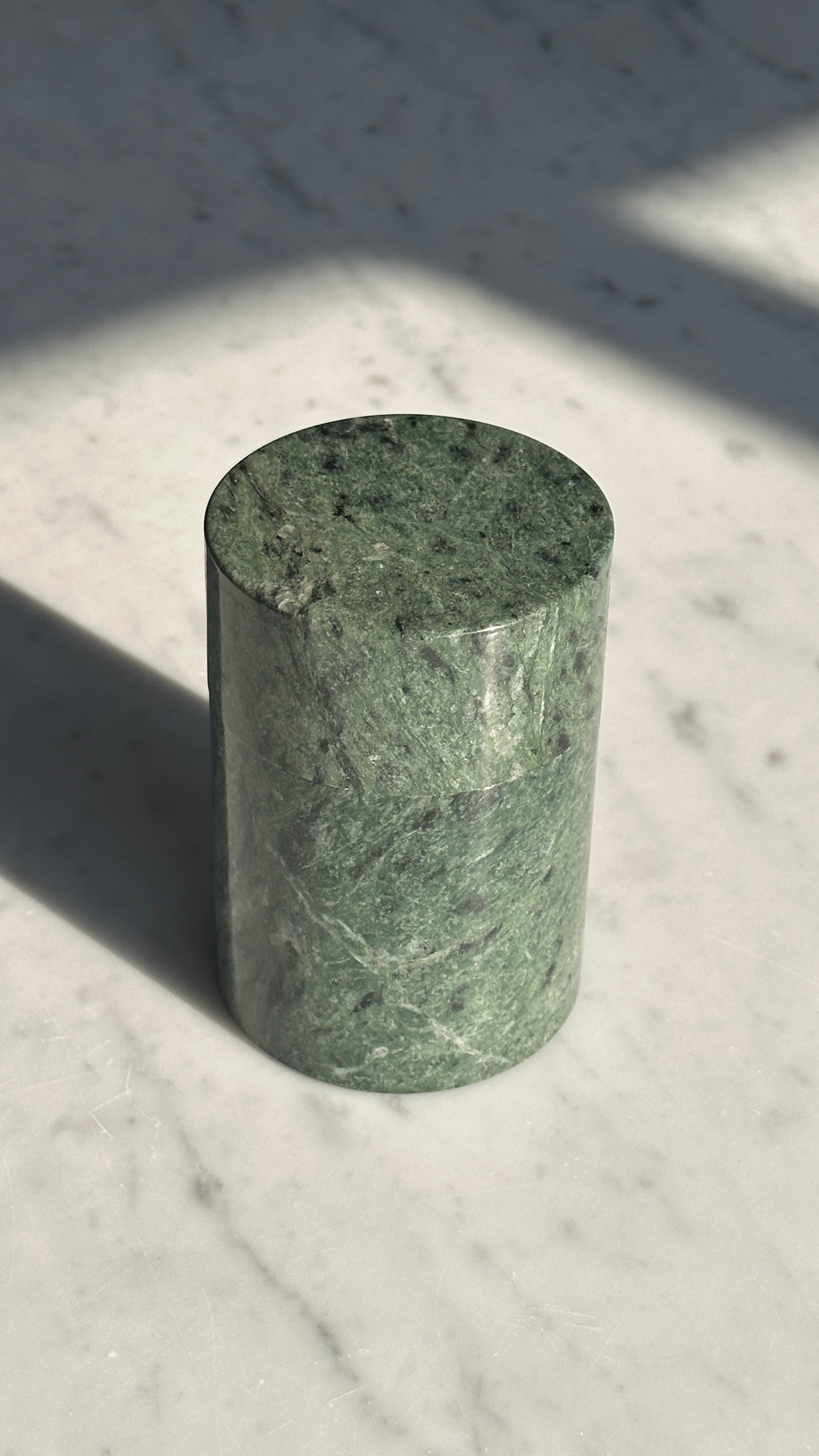 Vintage Green Marble Ashtray and Matching Cigarette Holder
