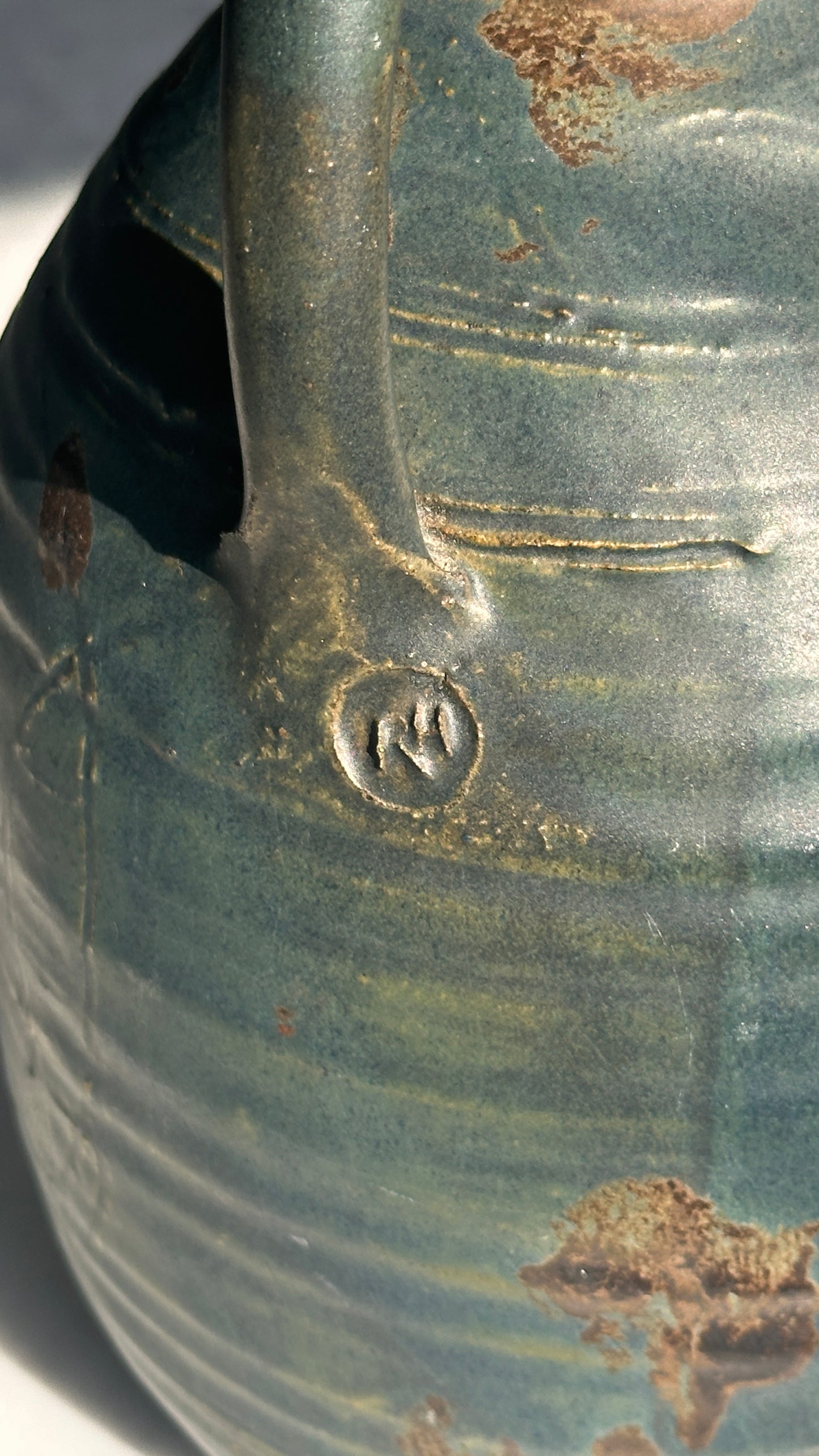 Wheel Thrown Ceramic Vase with Handle