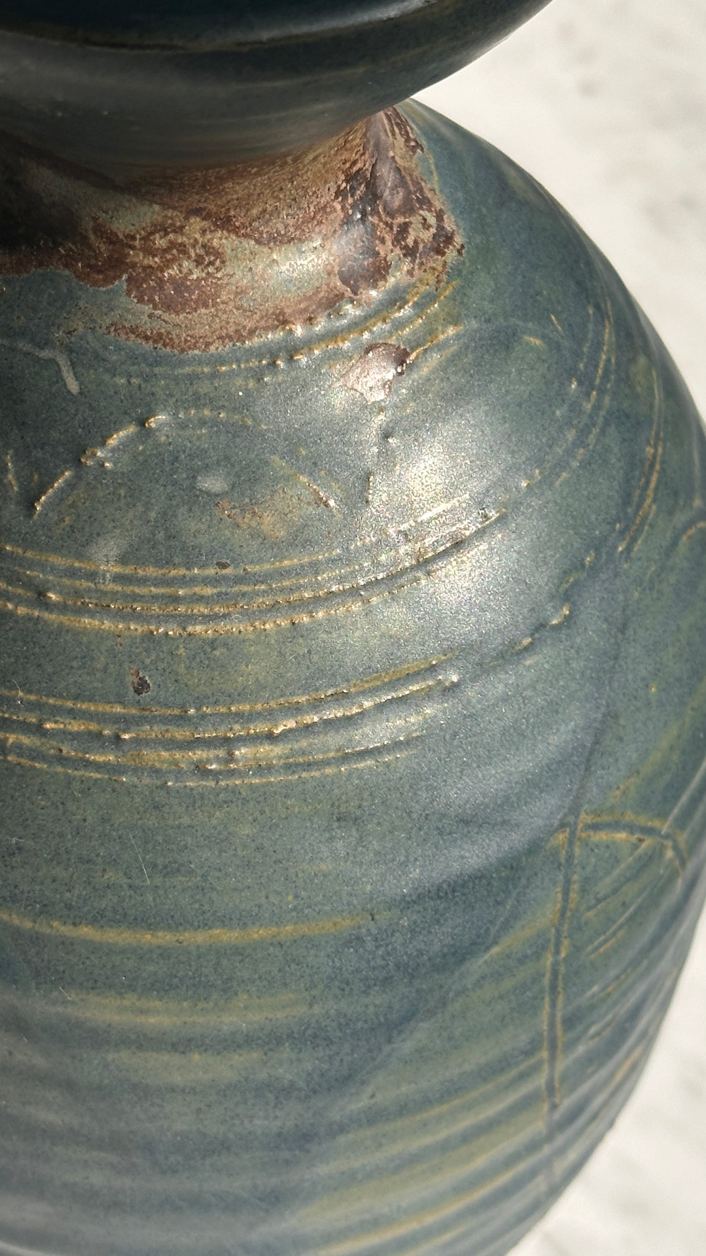 Wheel Thrown Ceramic Vase with Handle