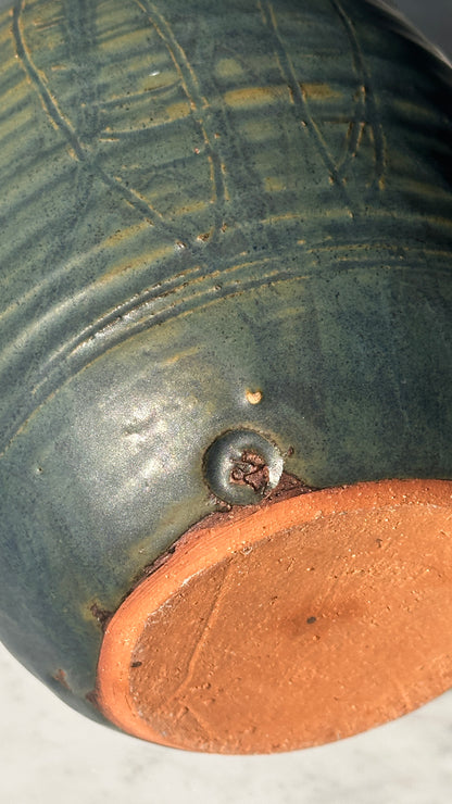 Wheel Thrown Ceramic Vase with Handle