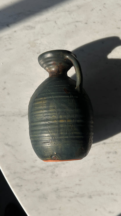 Wheel Thrown Ceramic Vase with Handle