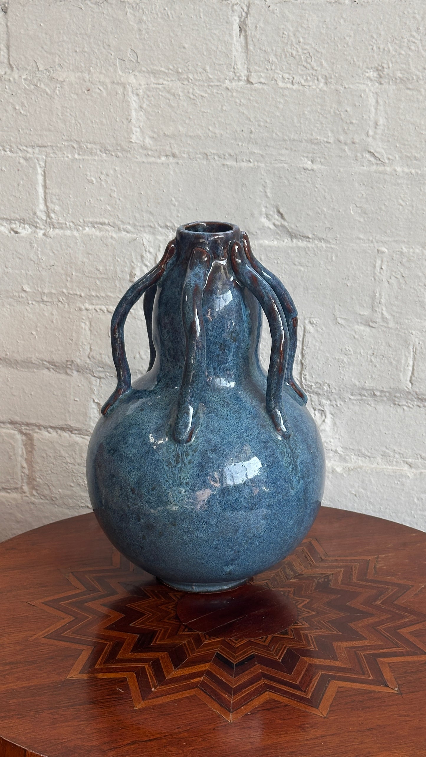 Large Blue Handmade Vase
