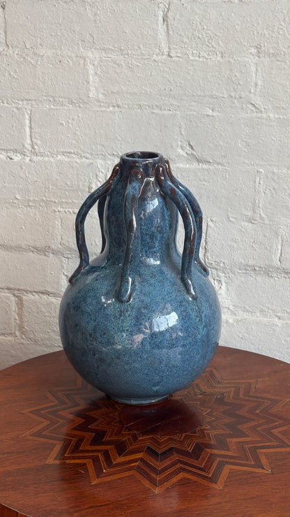 Large Blue Handmade Vase