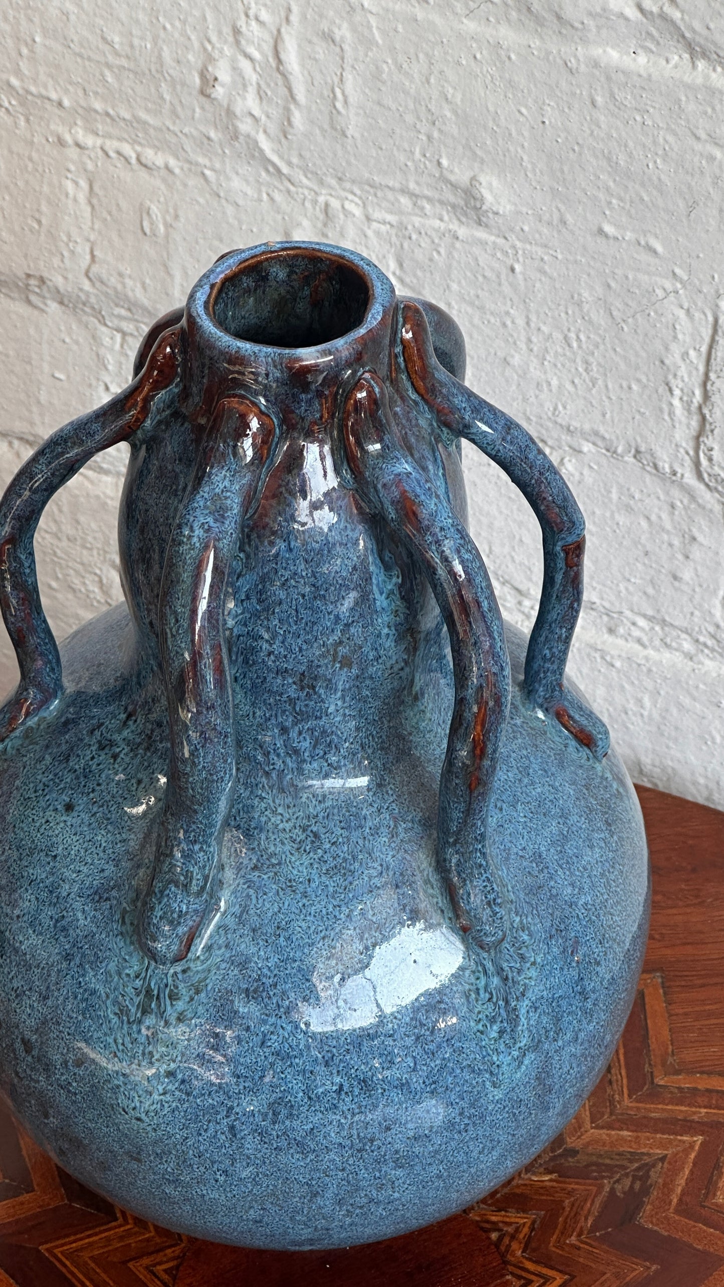 Large Blue Handmade Vase