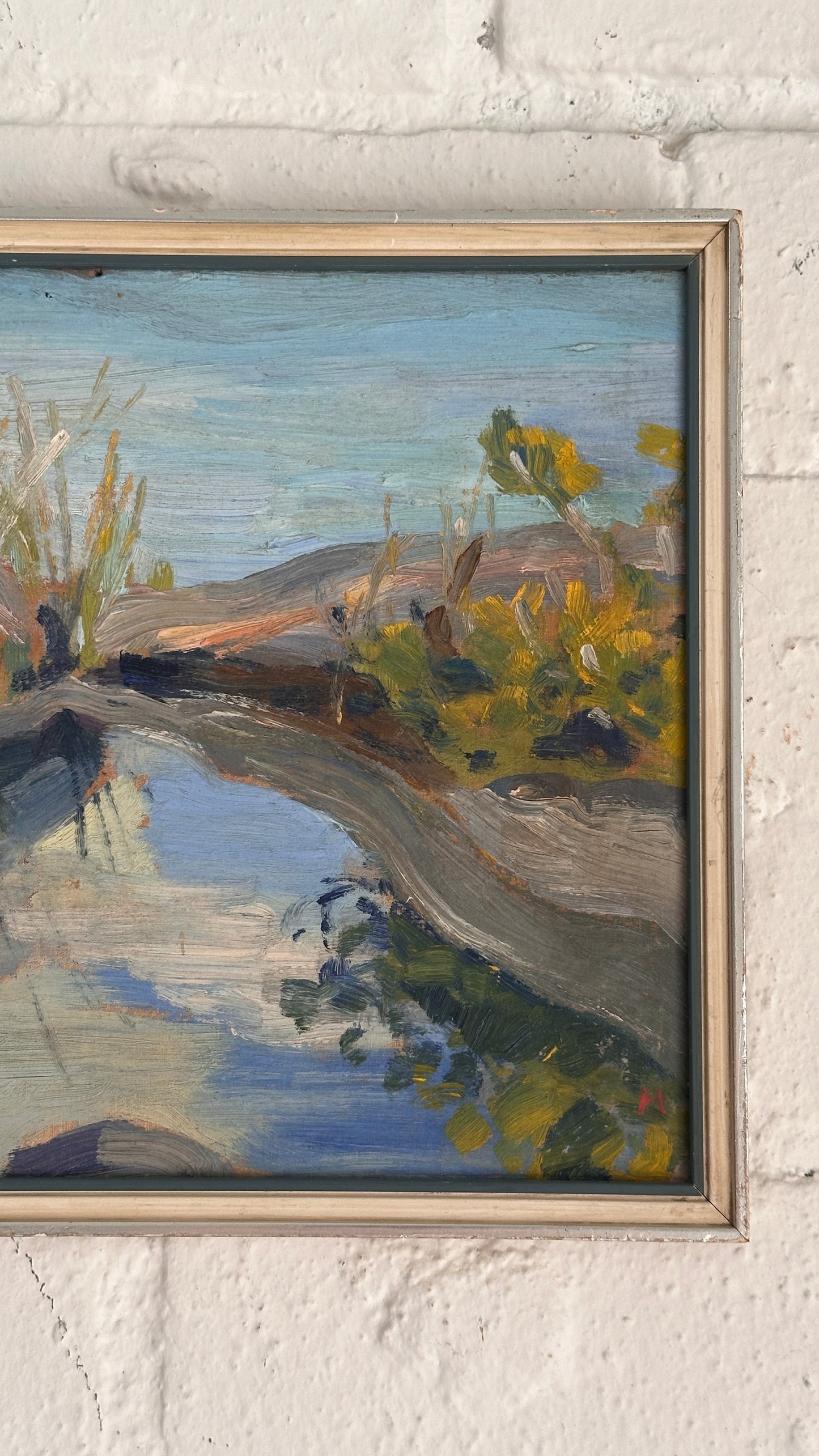 Framed Landscape on Board, 1955