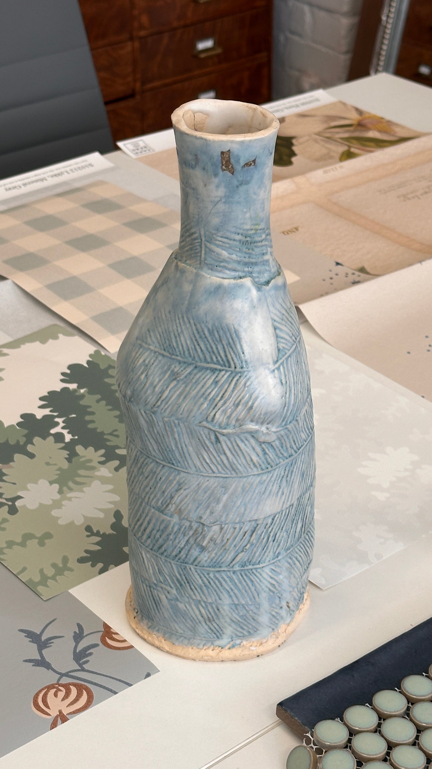 Ceramic Vase & Cup set