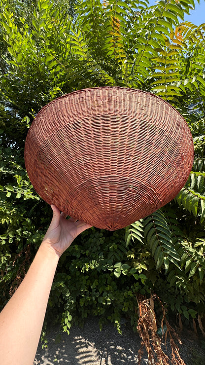 Vintage Shell Shaped Woven Basket