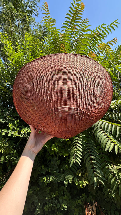 Vintage Shell Shaped Woven Basket