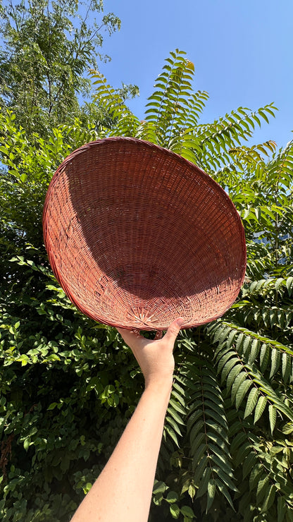 Vintage Shell Shaped Woven Basket