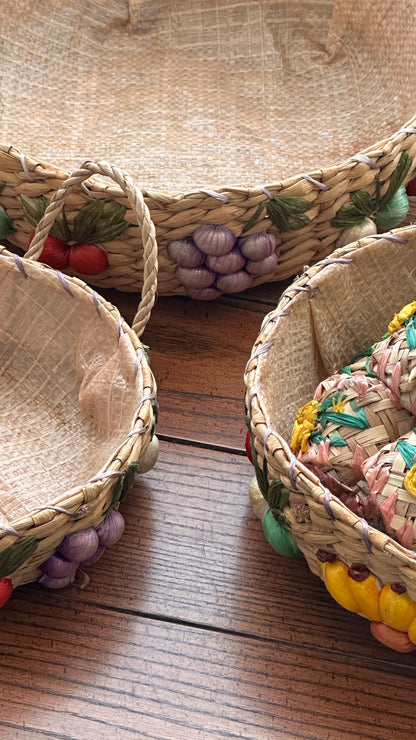 Set of Woven Bowls & Napkin Rings