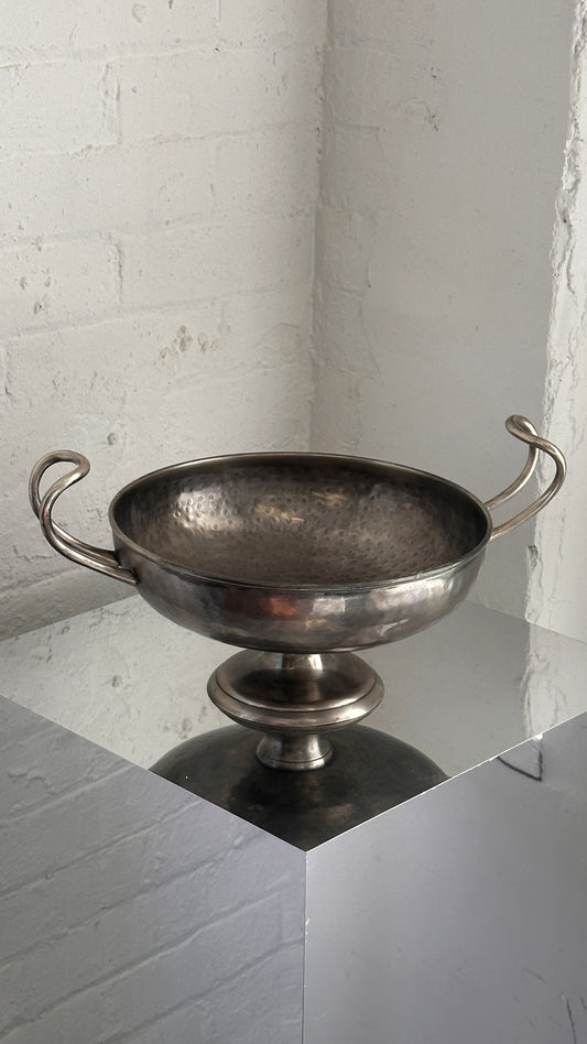 Hammered Metal Compote