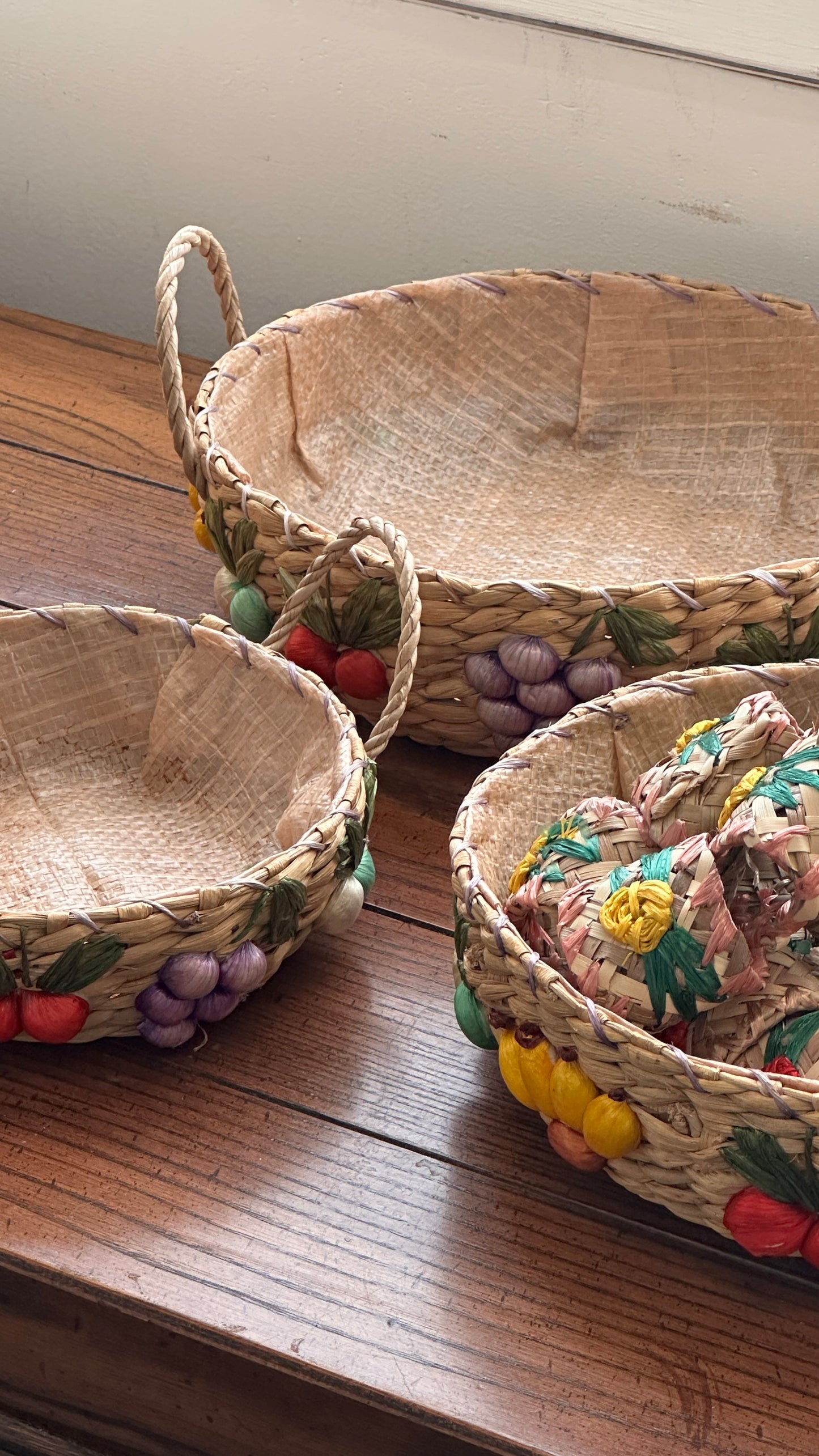 Set of Woven Bowls & Napkin Rings
