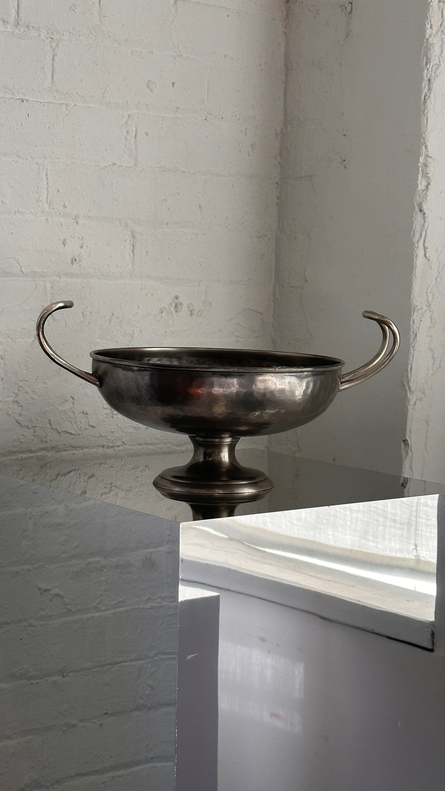 Hammered Metal Compote
