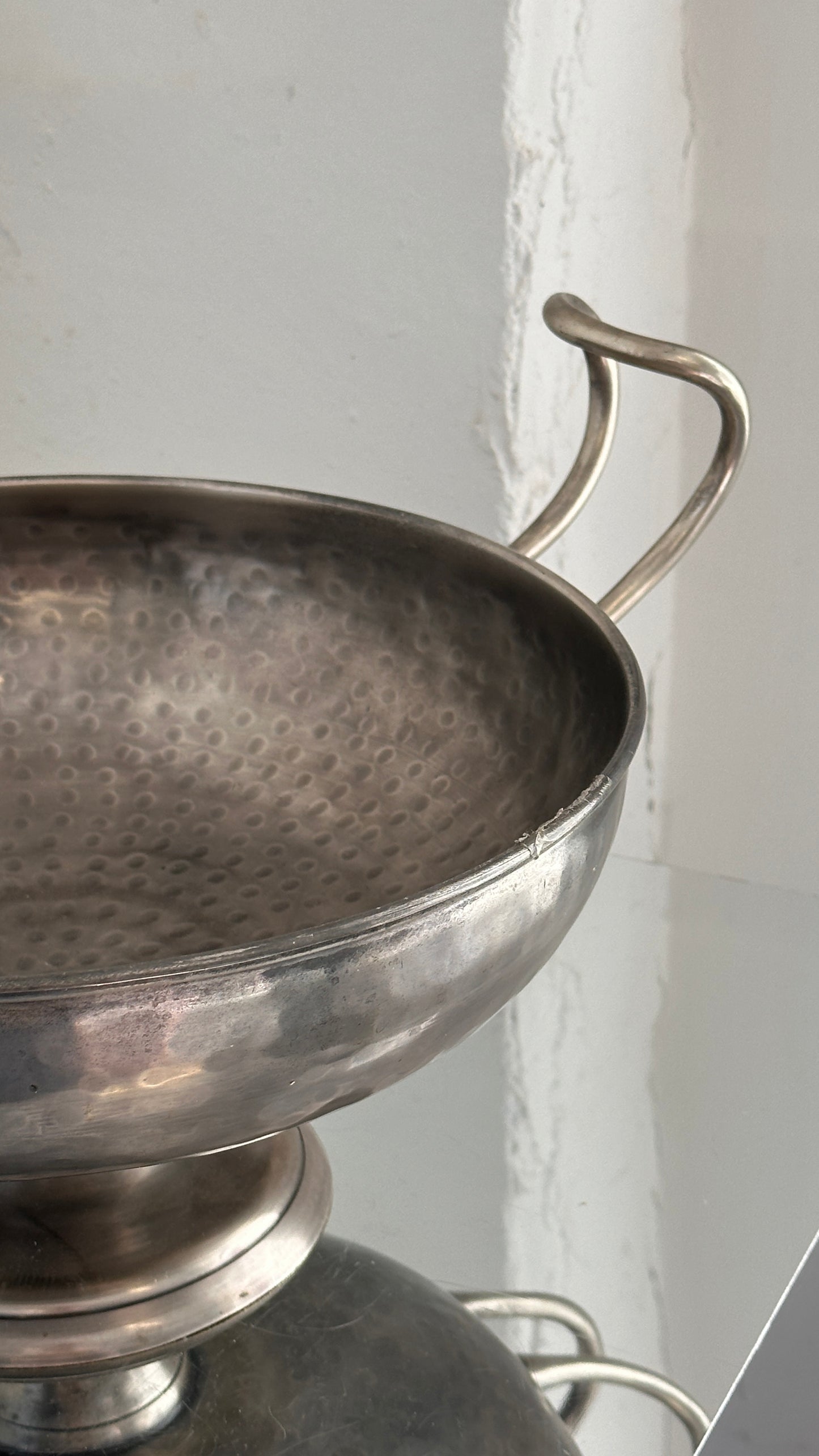 Hammered Metal Compote