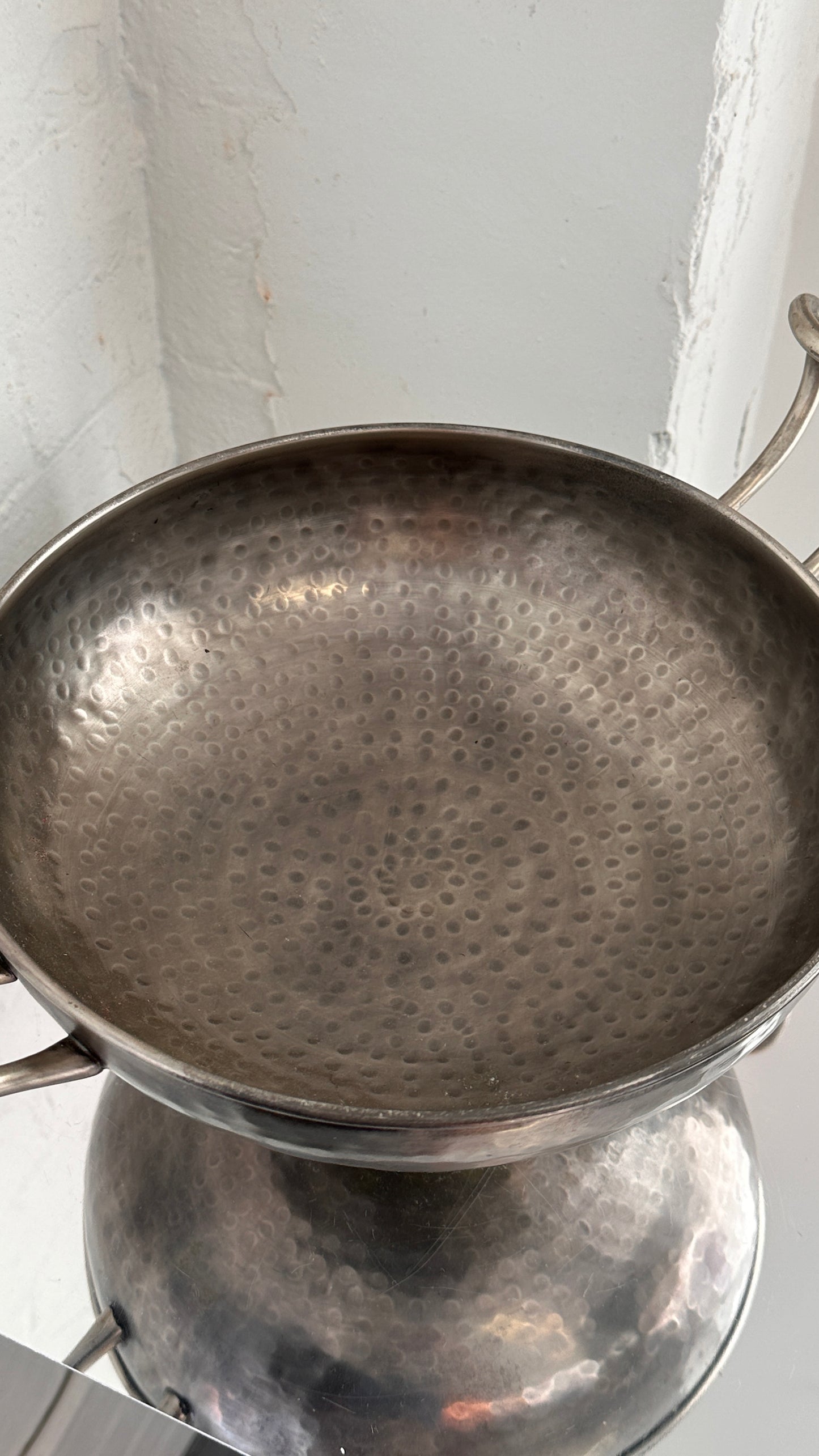 Hammered Metal Compote