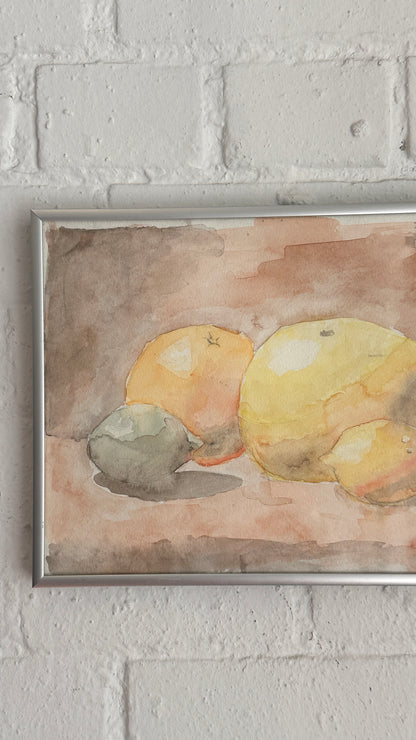 Citrus Fruit Watercolour Still Life by Emma Steele 2005
