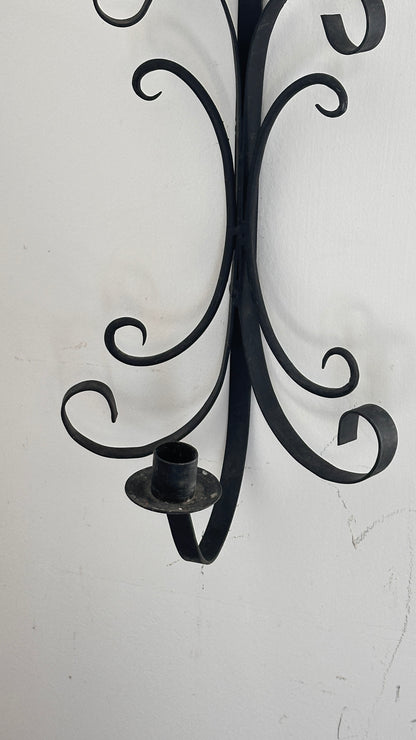 Pair of Curled Iron Candle Sconces