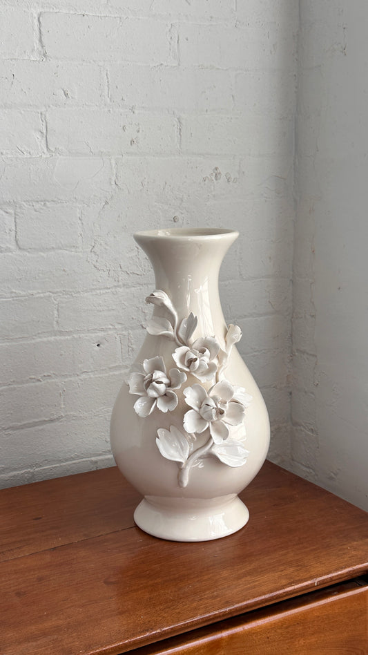 Floral Decorated Ceramic Vase