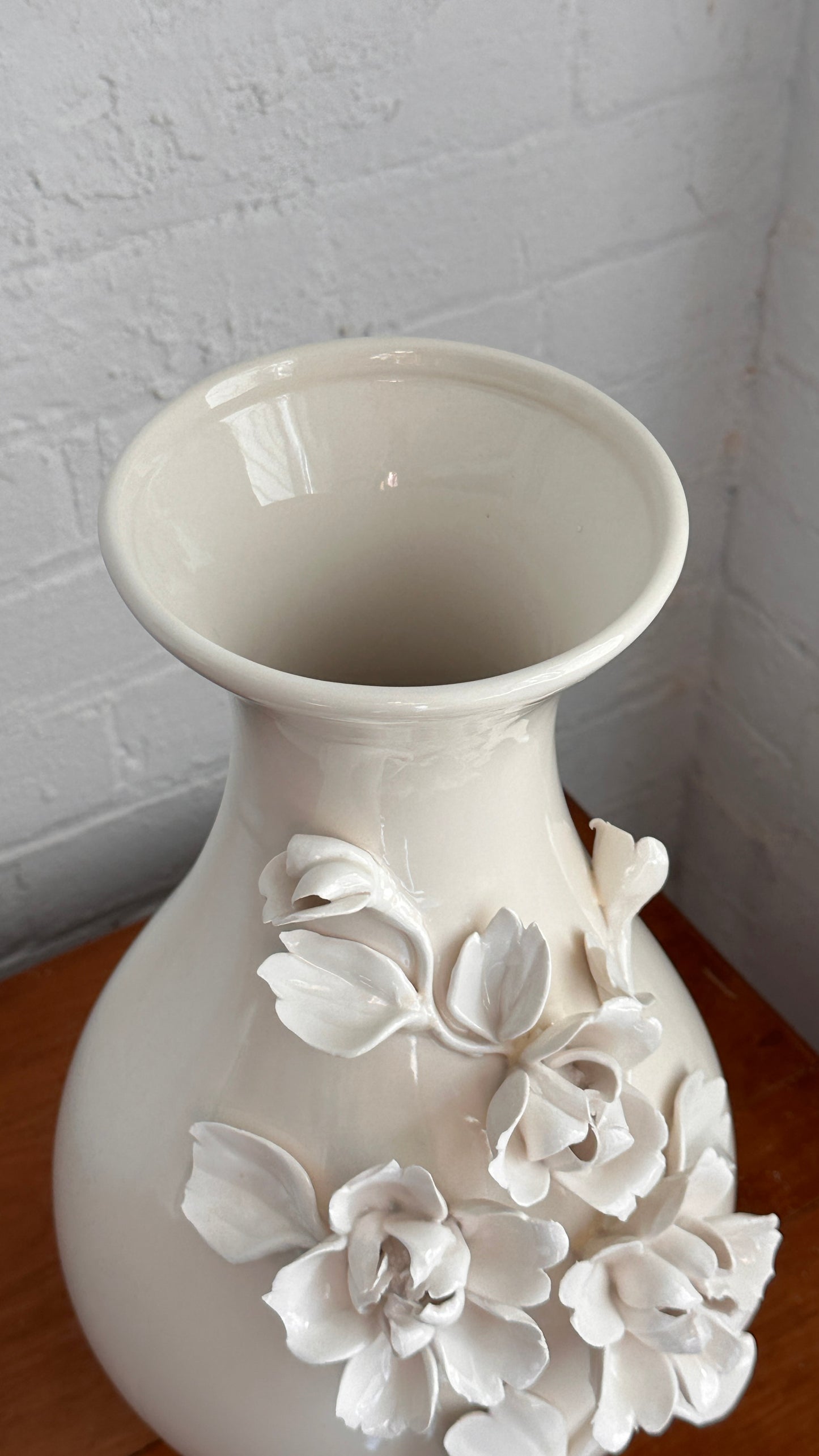Floral Decorated Ceramic Vase