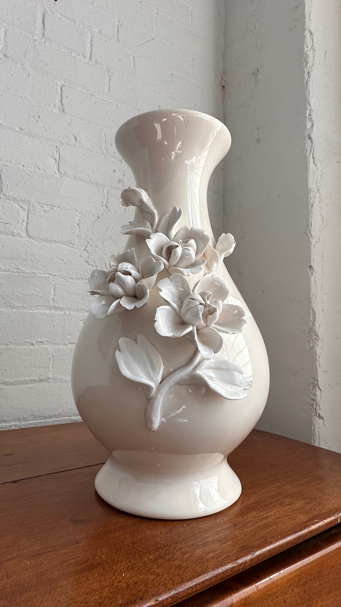 Floral Decorated Ceramic Vase