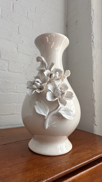 Floral Decorated Ceramic Vase