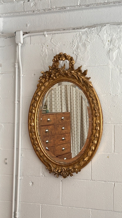 Gilt Oval Mirror