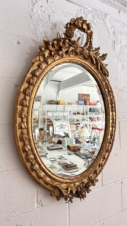 Gilt Oval Mirror