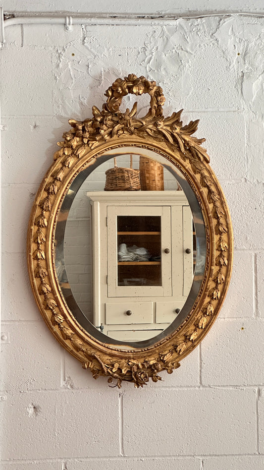 Gilt Oval Mirror