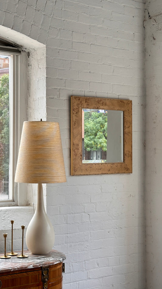 Burled Wood Veneer Mirror