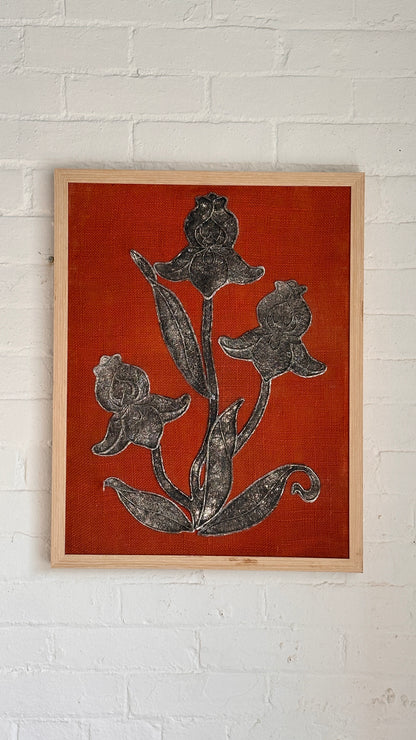 Pair of Framed Textile Art