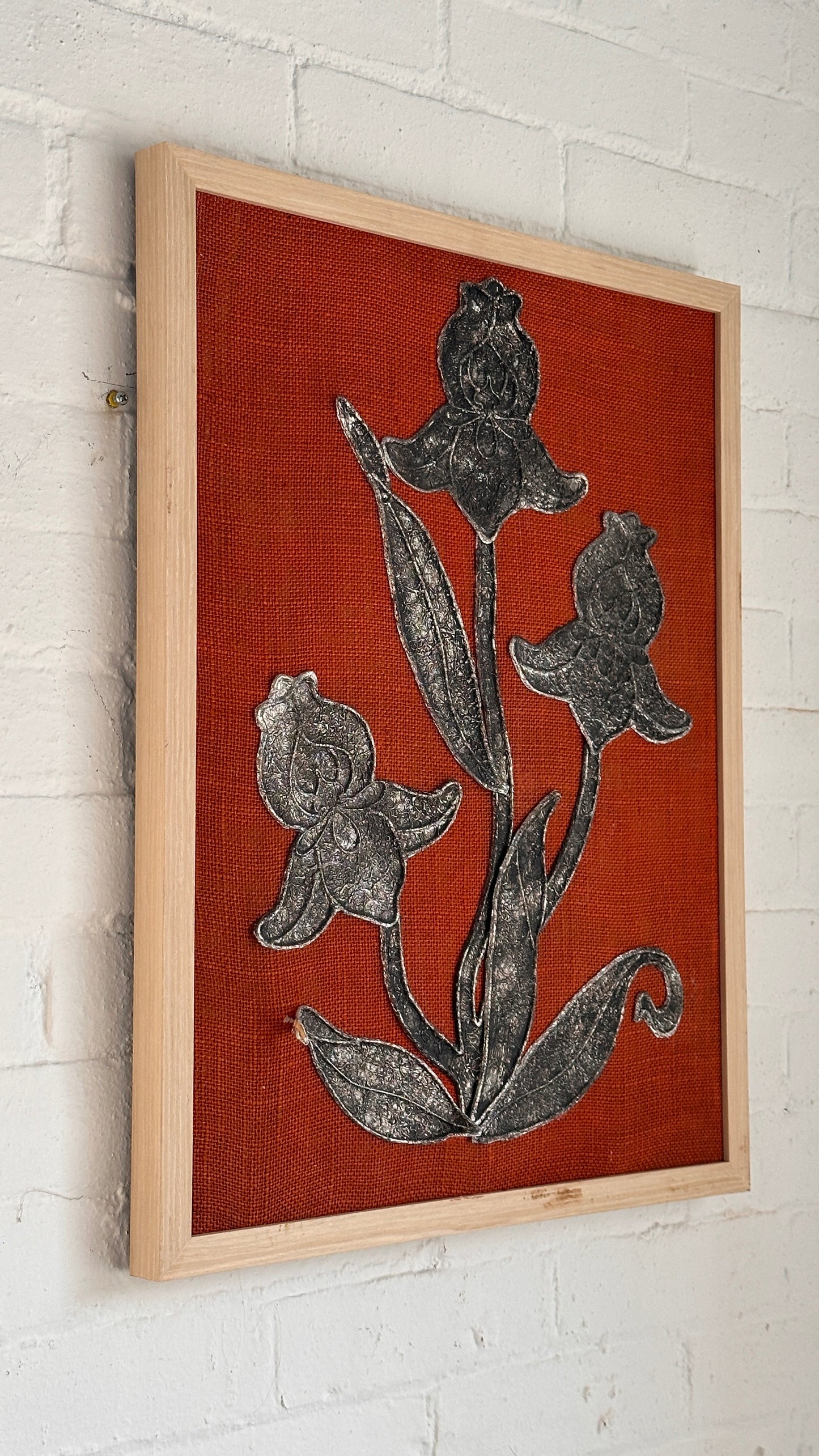 Pair of Framed Textile Art