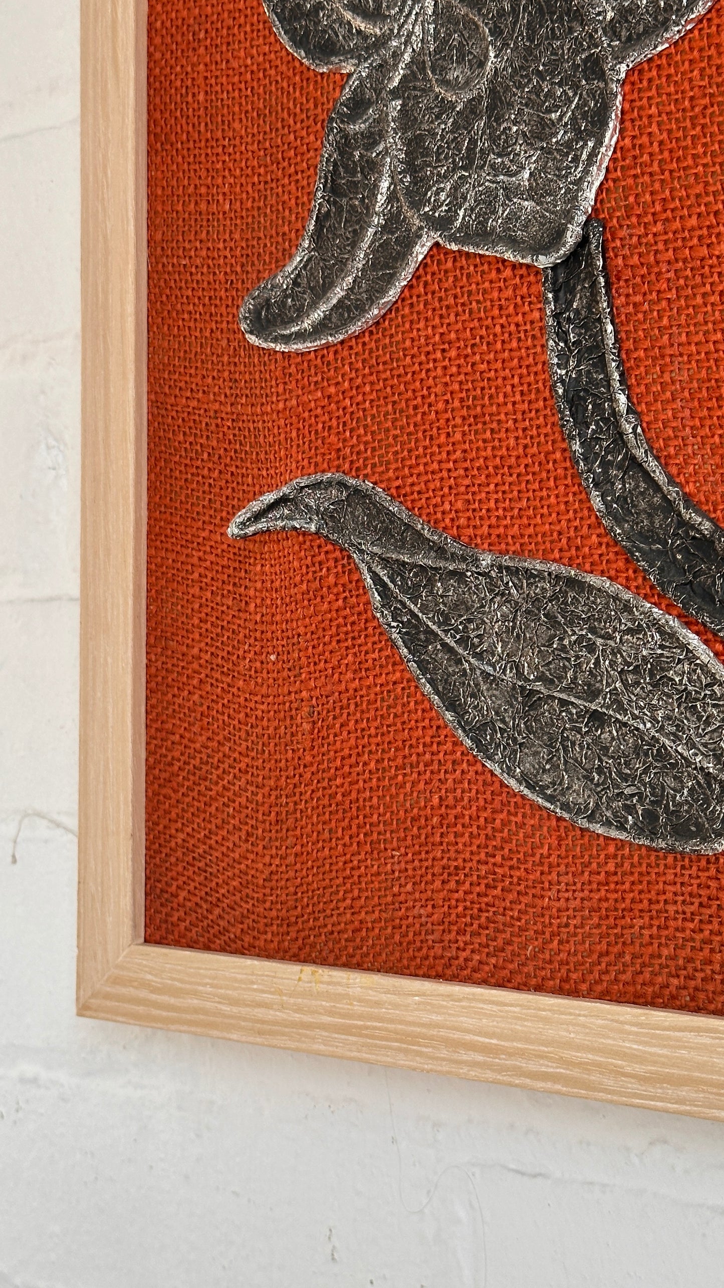 Pair of Framed Textile Art