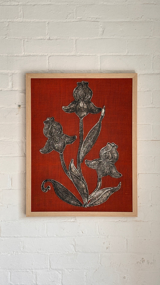 Pair of Framed Textile Art