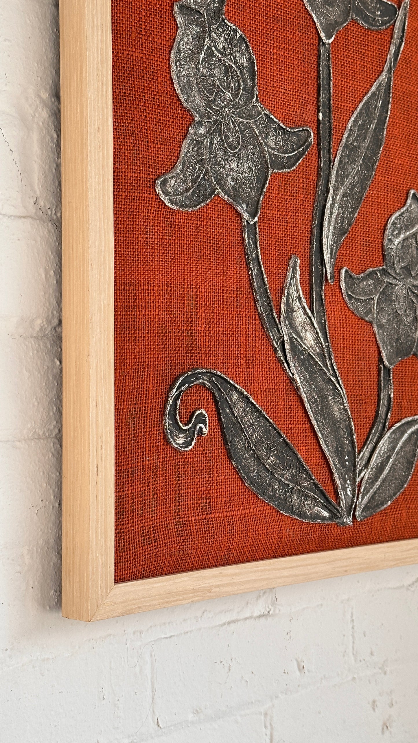 Pair of Framed Textile Art