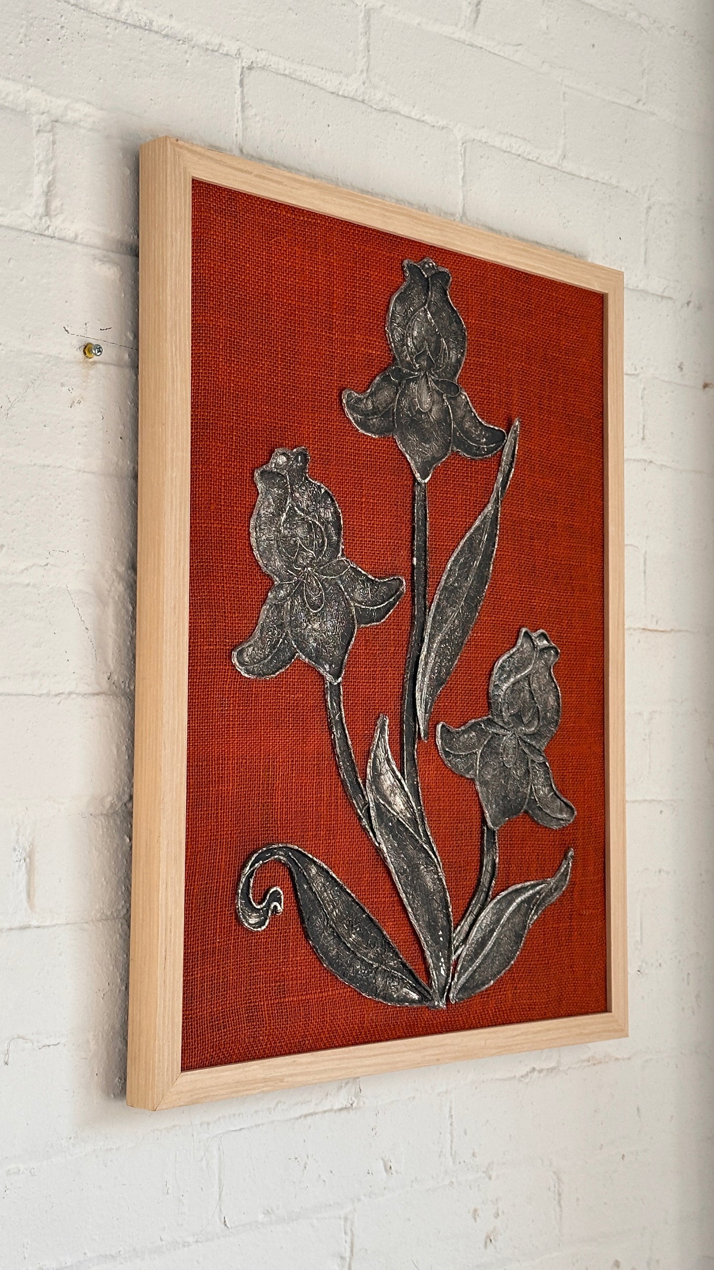 Pair of Framed Textile Art