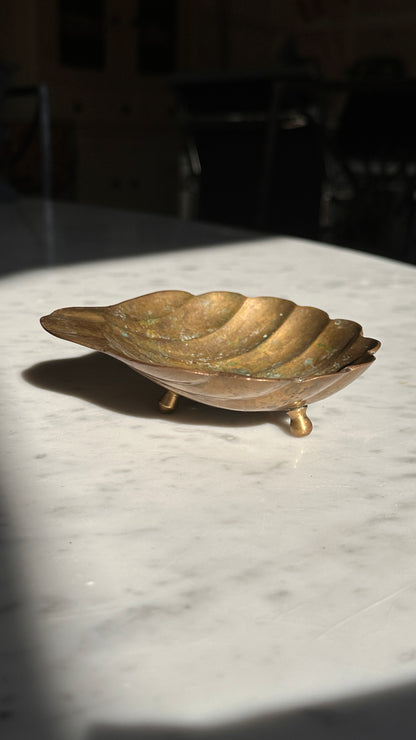 Vintage Brass Shell Soap Dish
