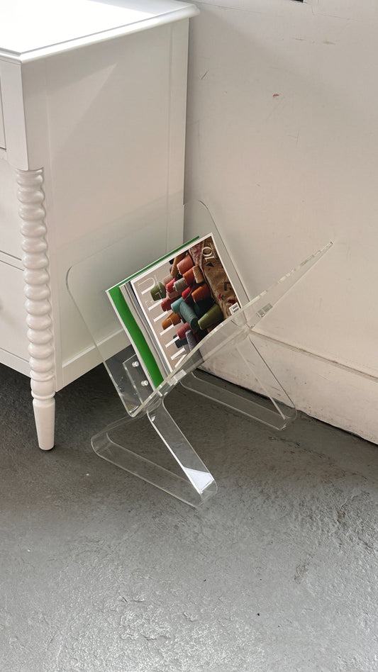 Vintage Lucite Magazine Stand