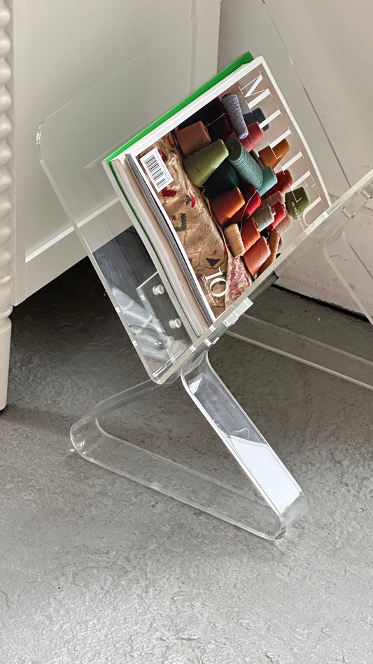Vintage Lucite Magazine Stand