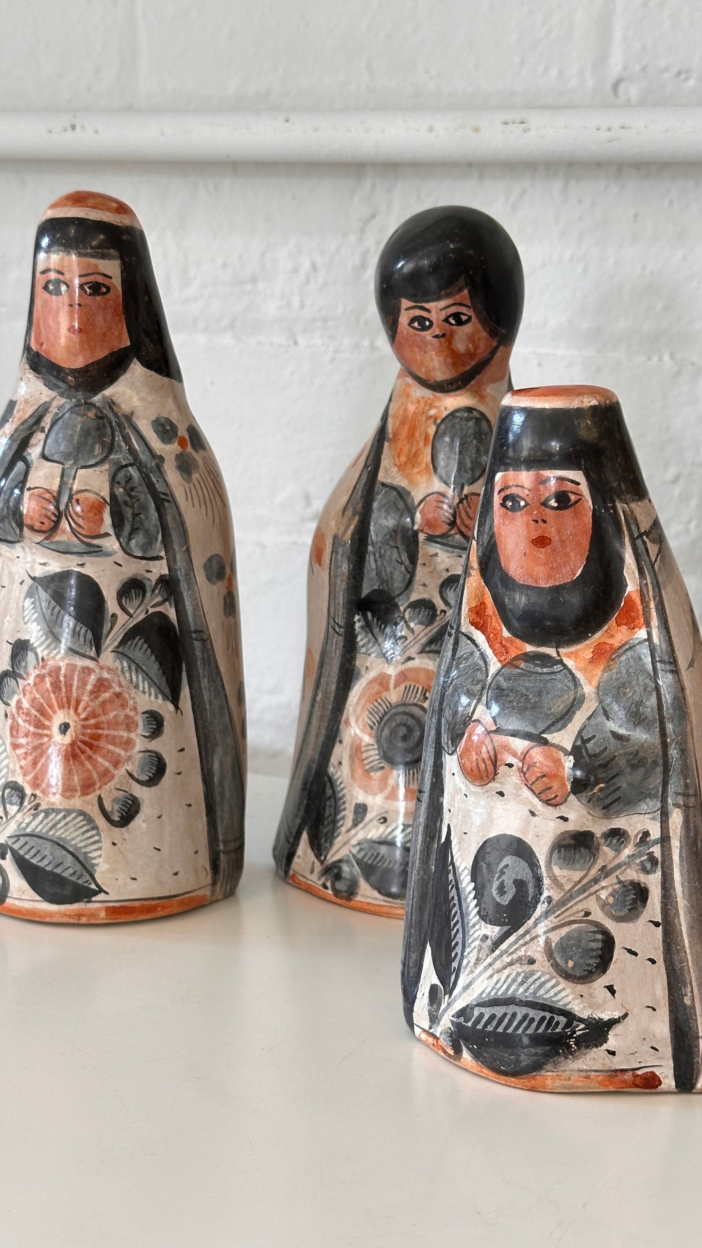 Vintage Hand Painted Tonala Ceramic Figures