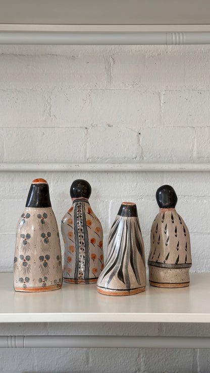 Vintage Hand Painted Tonala Ceramic Figures