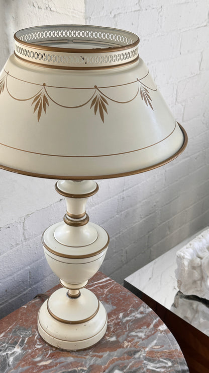 Vintage Metal Toleware Table Lamp