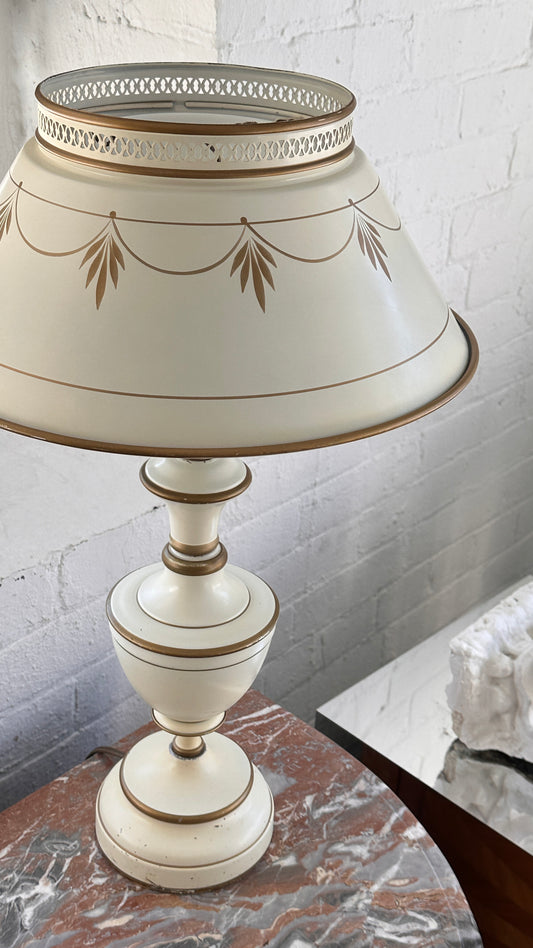 Vintage Metal Toleware Table Lamp