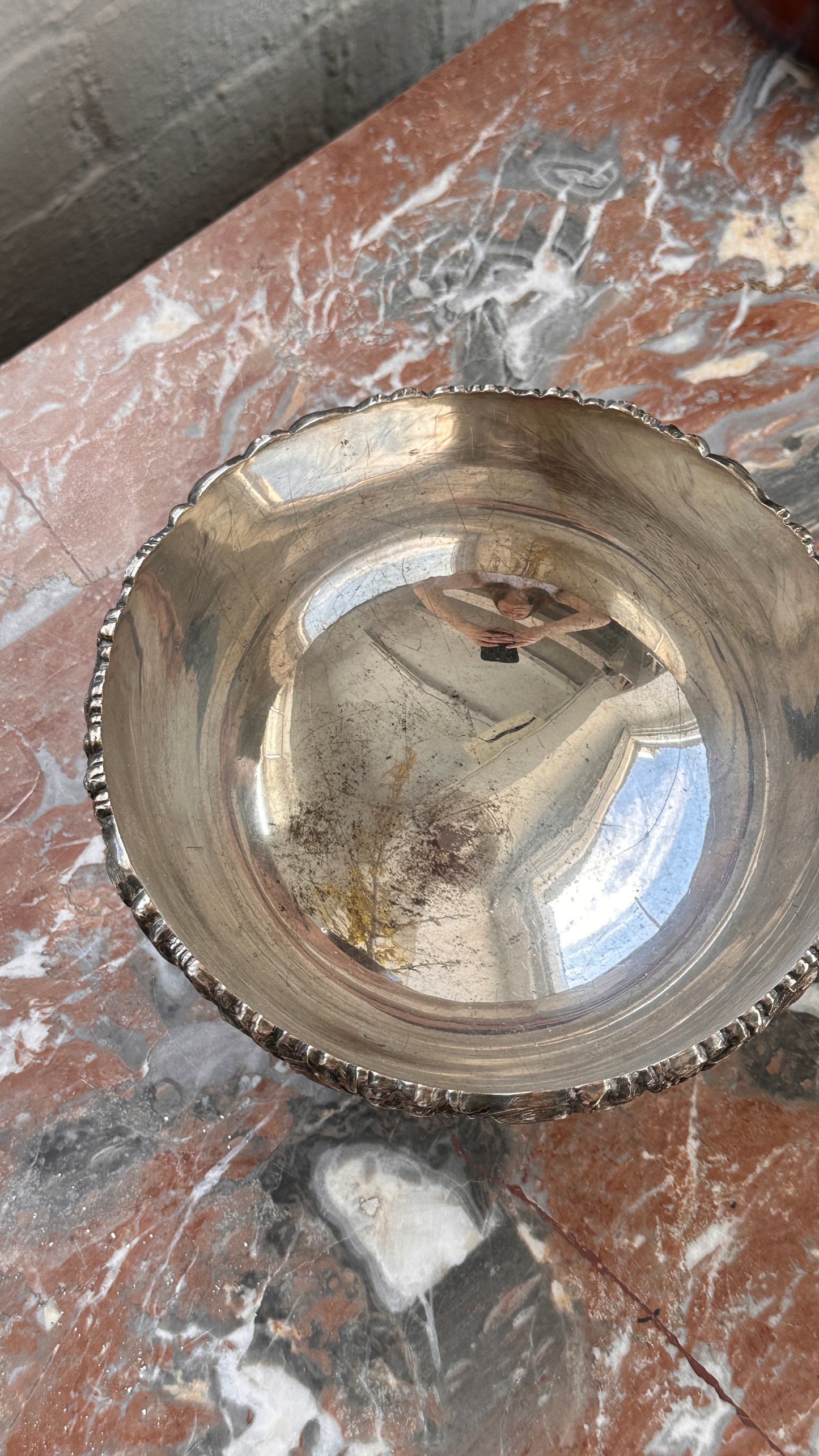 Sheffield Reproduction Silver Plated on Copper Footed Bowl