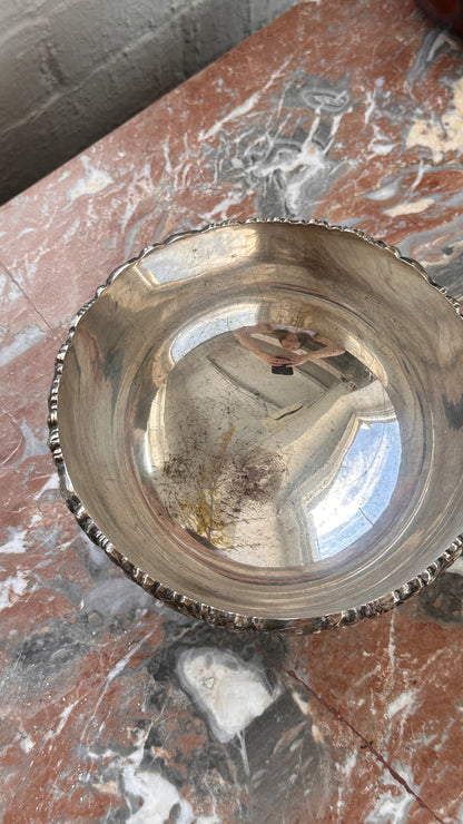 Sheffield Reproduction Silver Plated on Copper Footed Bowl